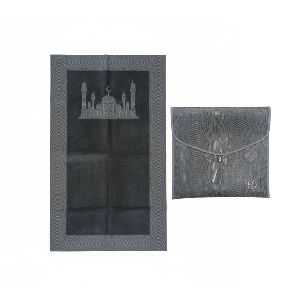 Musallah with Leather Bag Grey
