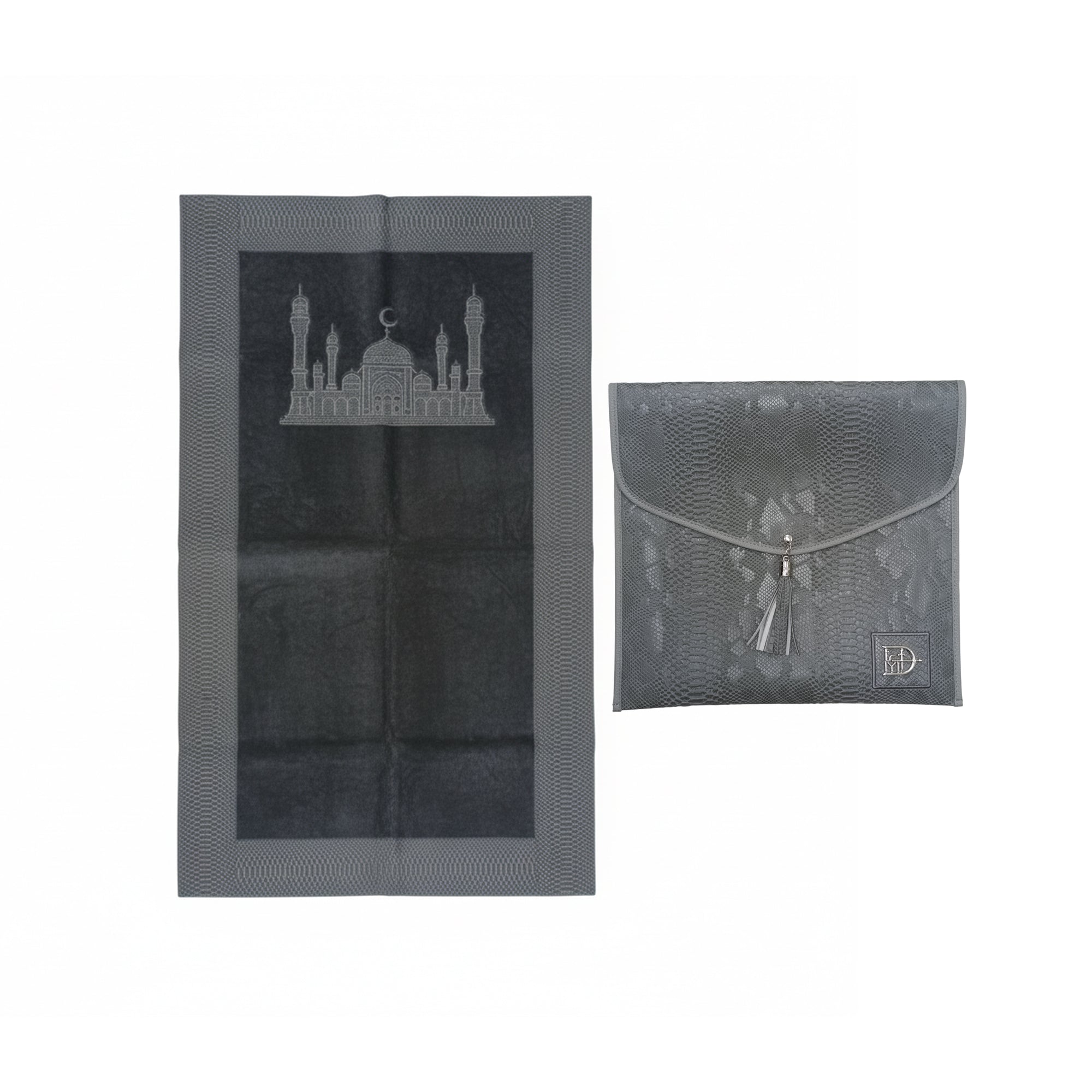 Musallah with Leather Bag Grey