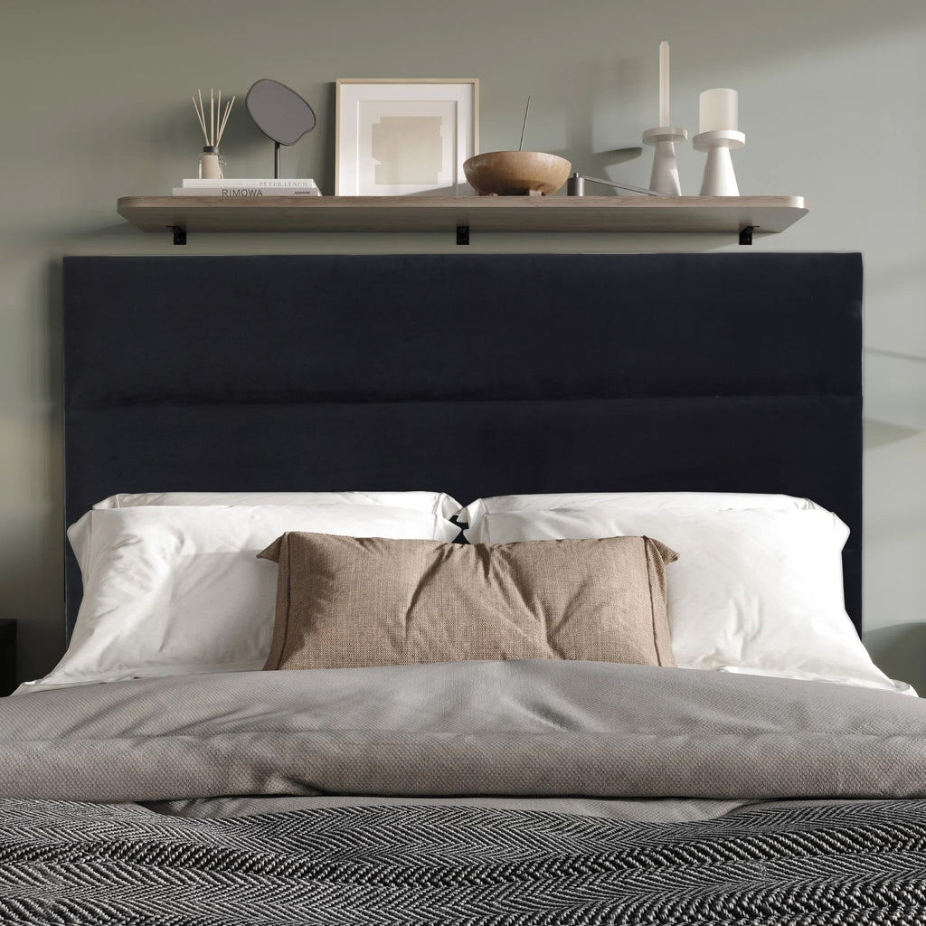 Exotic Designs Florence 3 Bump Headboard Black