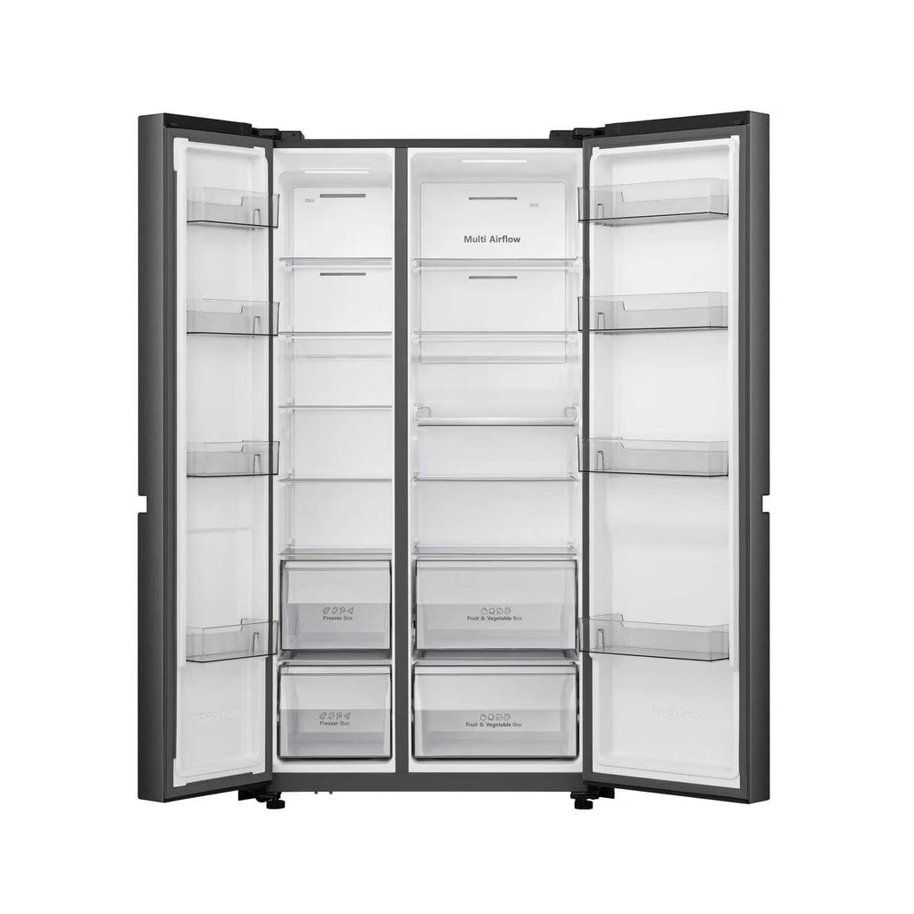 Hisense 631Lt Side By Side Refrigerator Black