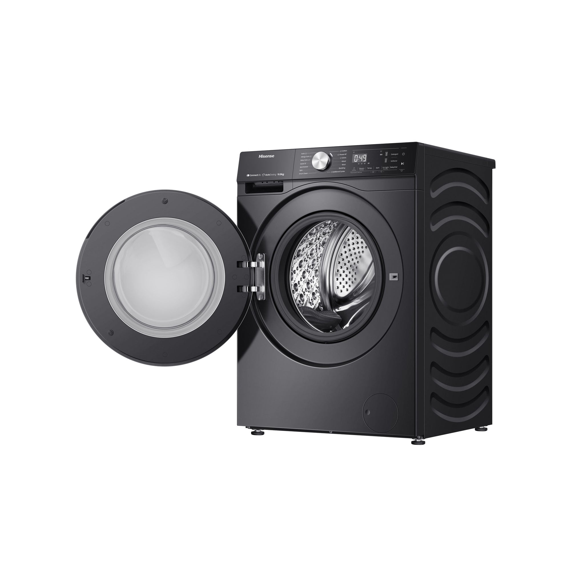 Hisense 5S Series 10.5kg Premium Front Loader Black