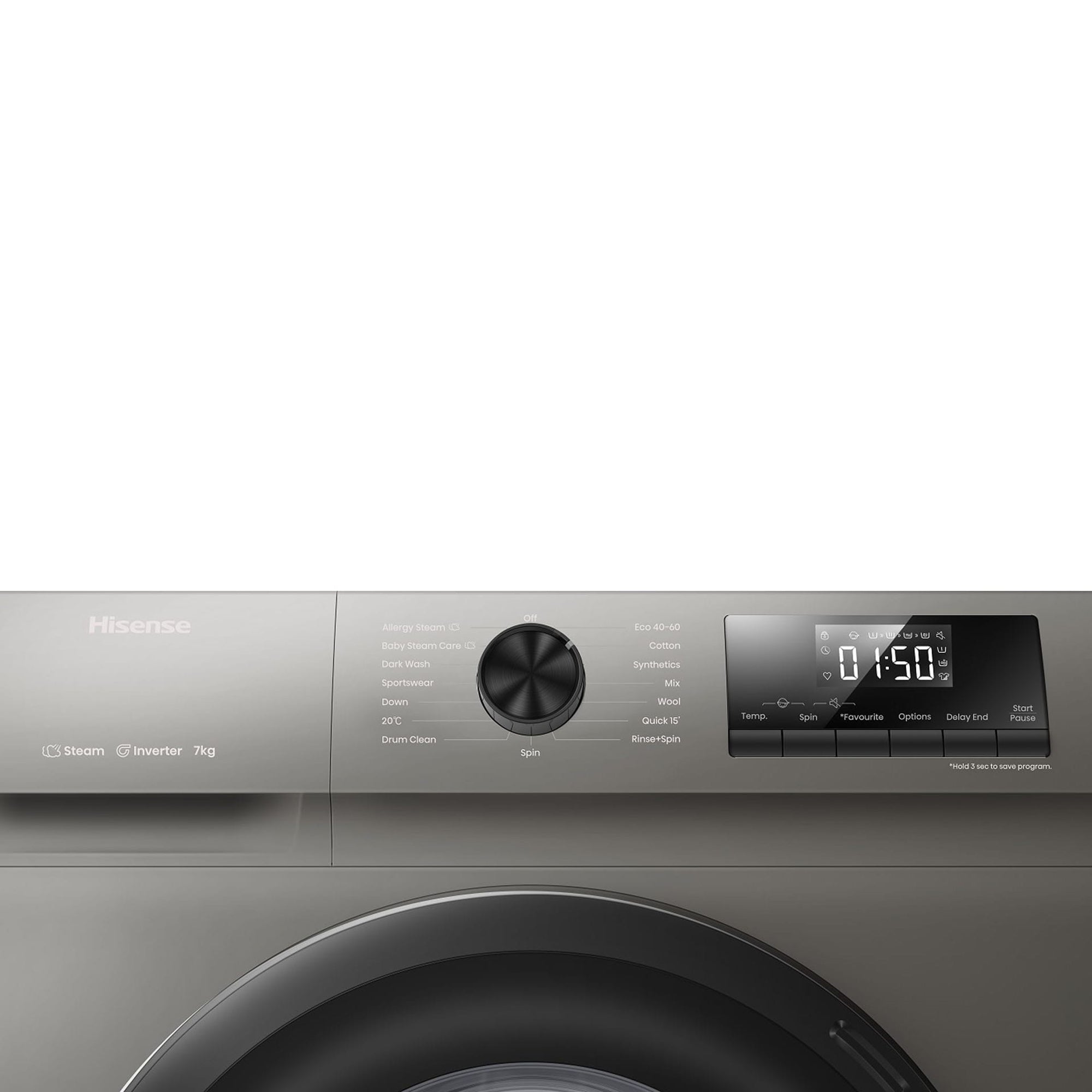 Hisense QP Series 7kg Front Loader Titanium