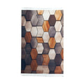 1 x 1.5m Hexagon Design Carpet Multicoloured