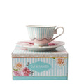 Jenna Clifford Wavy Rose Cup & Saucer 150ml - White
