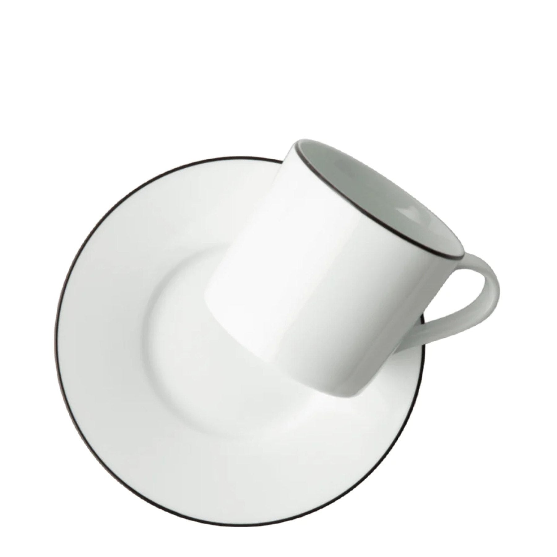 Jenna Clifford Premium Porcelain Cappuccino Cup & Saucer - White