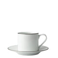 Jenna Clifford Premium Porcelain Cappuccino Cup & Saucer - White