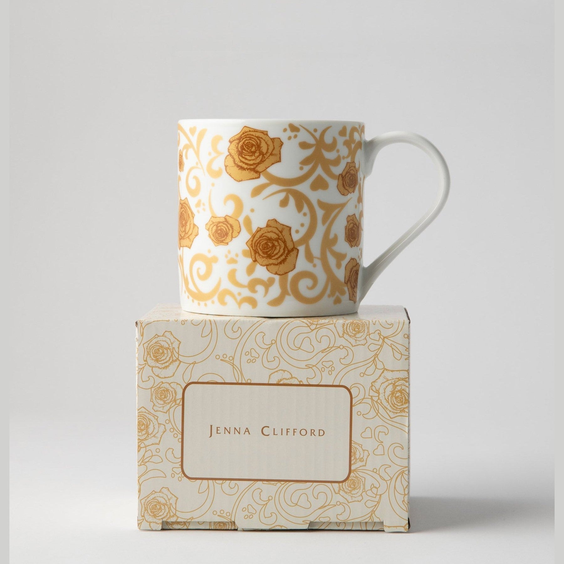 Jenna Clifford Milk & Honey Coffee Mug 300ml - White & Gold