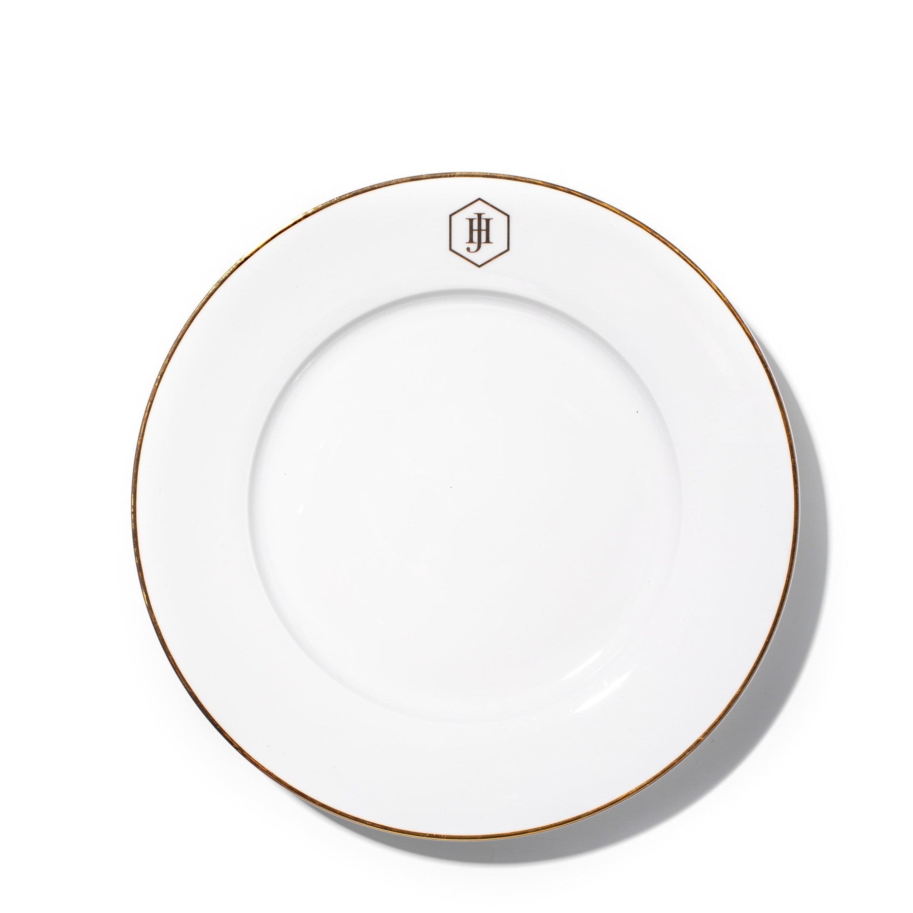 Jenna Clifford 27cm Gold Rimmed Dinner Plate - White