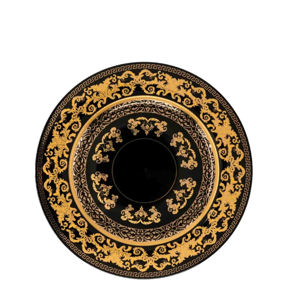 Jenna Clifford 4 Piece Grandeur Dinner Plate Set - Black & Gold