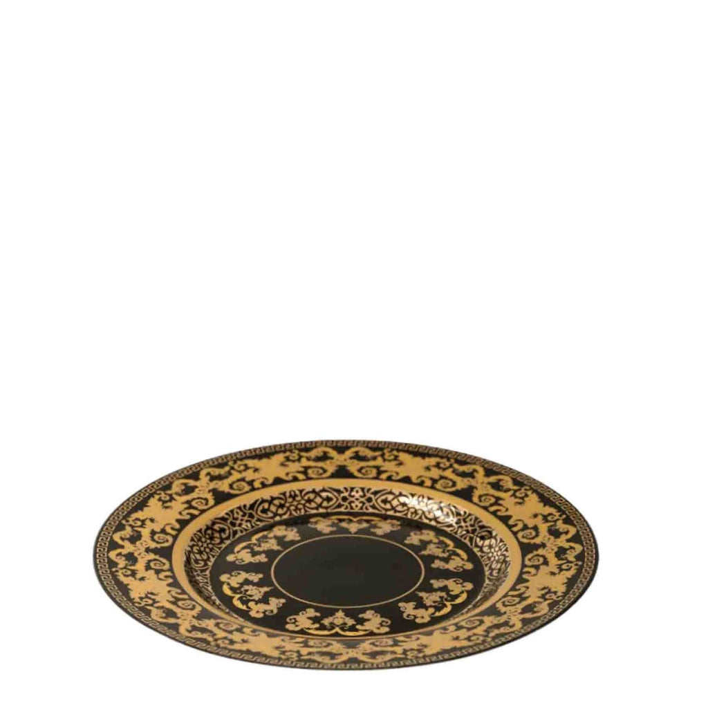 Jenna Clifford 4 Piece Grandeur Dinner Plate Set - Black & Gold