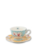Jenna Clifford Garden Cup & Saucer - Blue