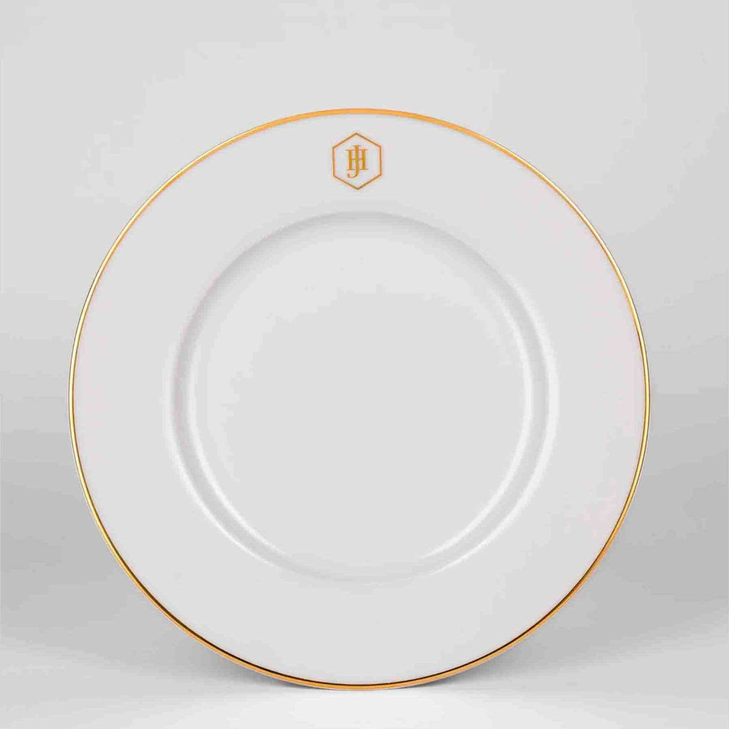 Jenna Clifford Gold Rimmed 12 Piece Dinner Set - White