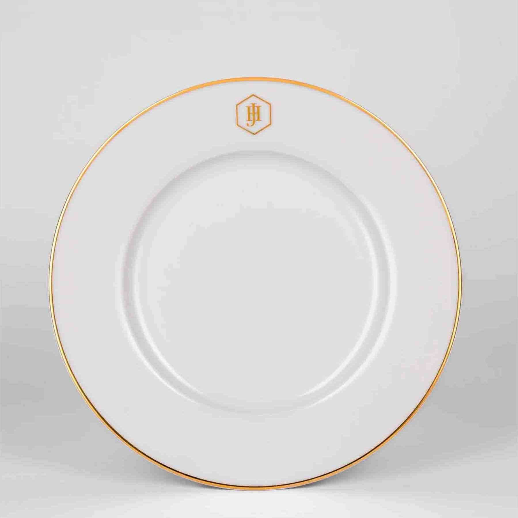 Jenna Clifford Gold Rimmed 12 Piece Dinner Set - White