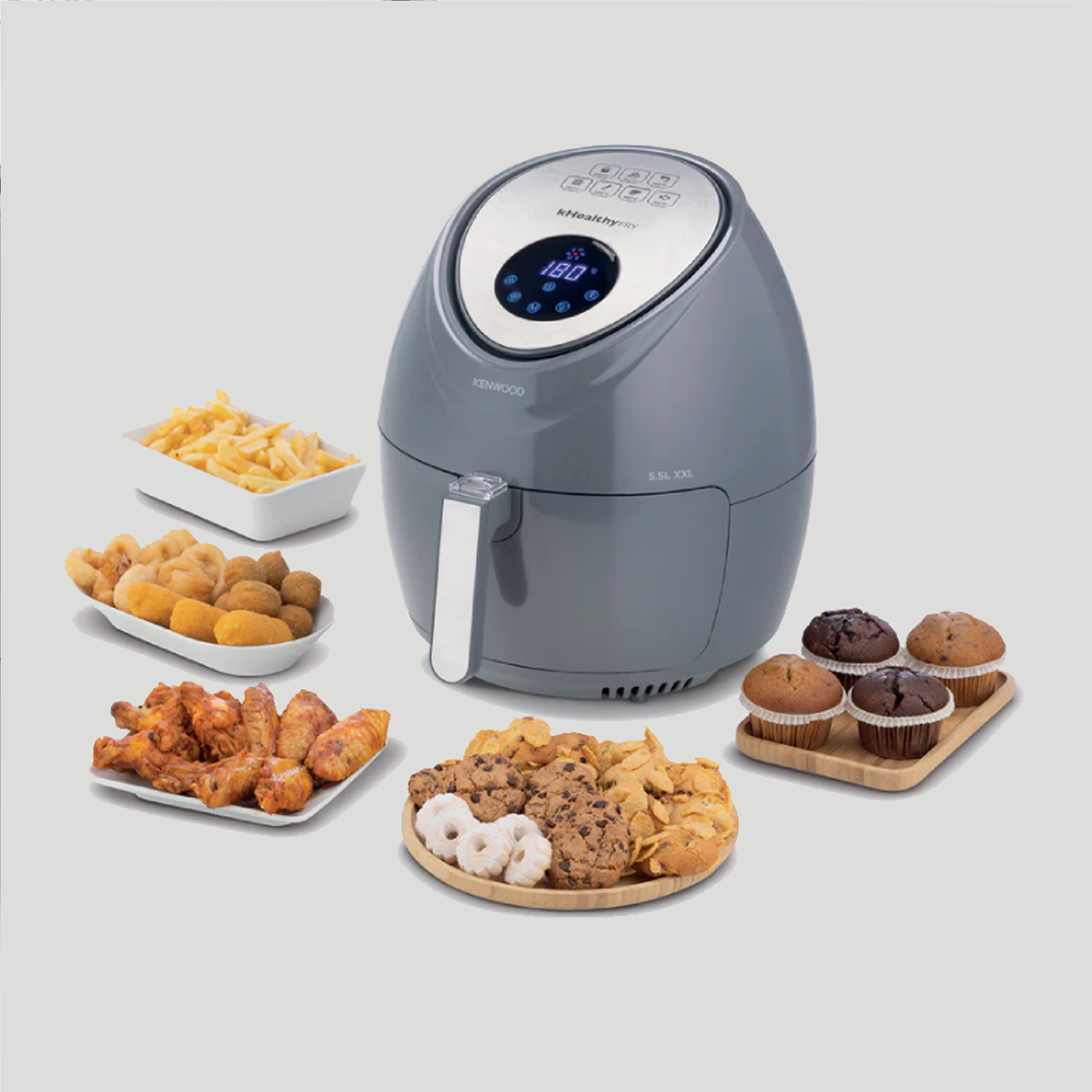 Kenwood kHealthy 5.5Lt Air Fryer Grey