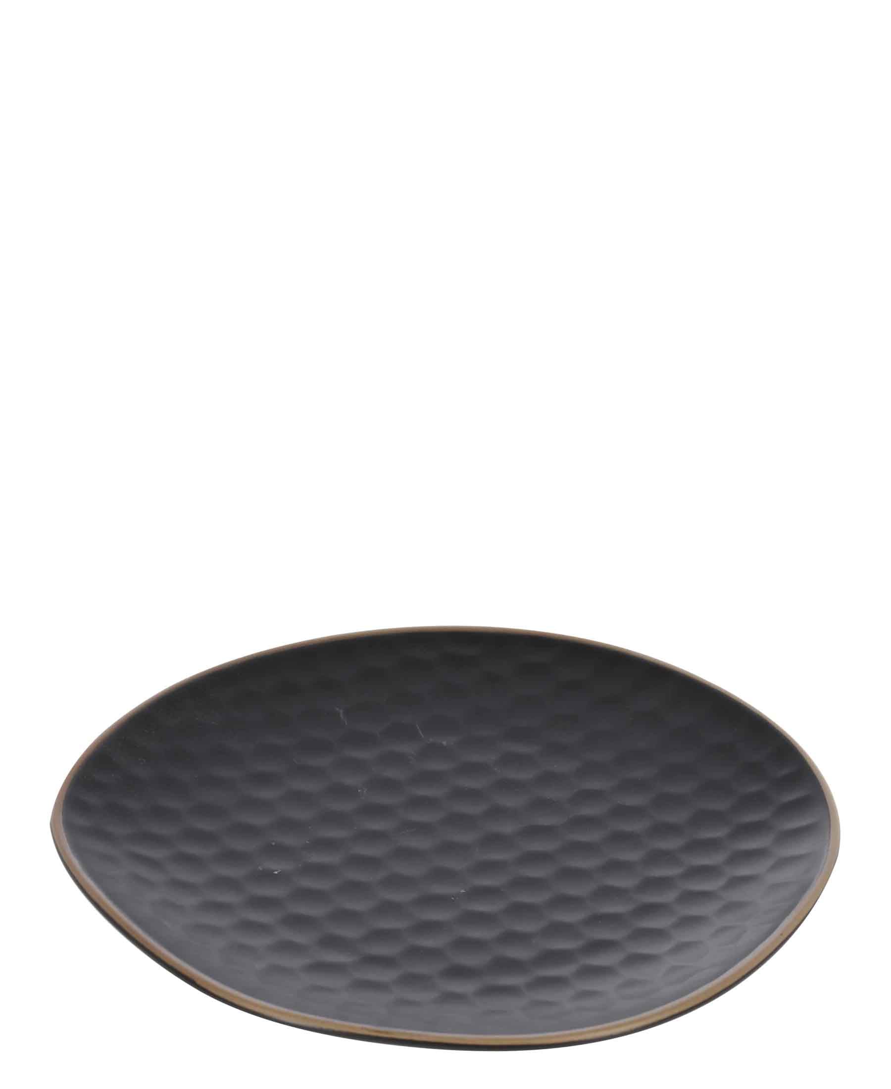 Kitchen Life Stoneware 20CM Serving Plate - Black