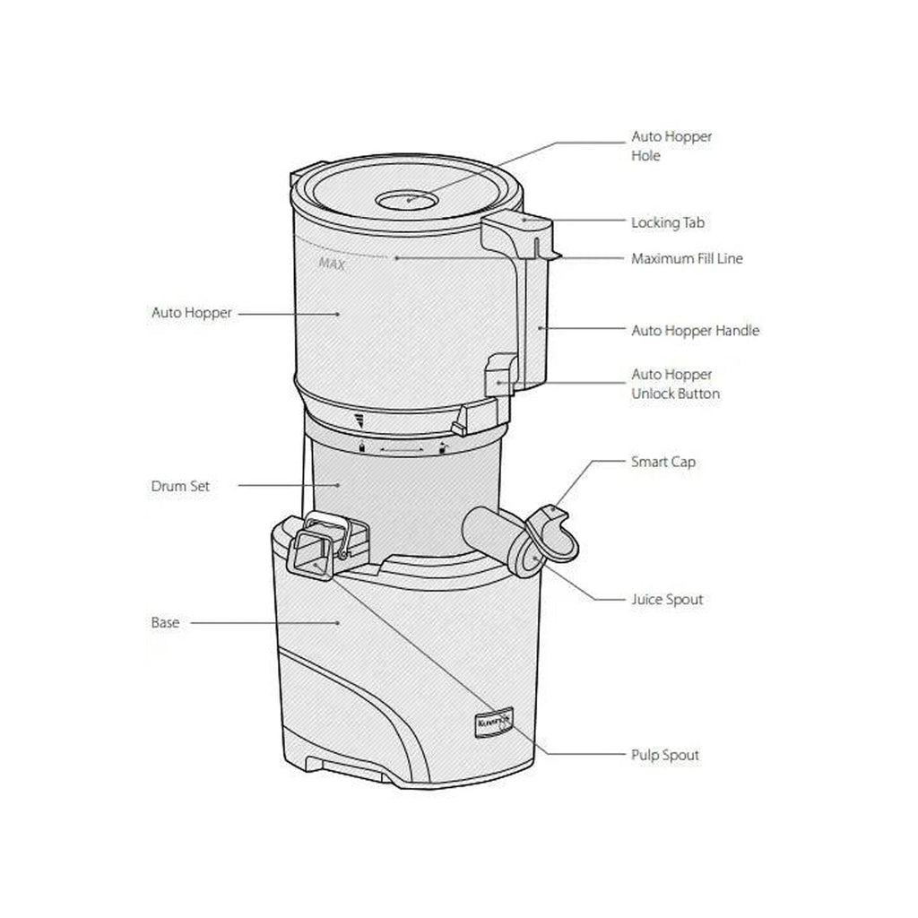 Kuvings Auto10 Cold Press Juicer White Pearl