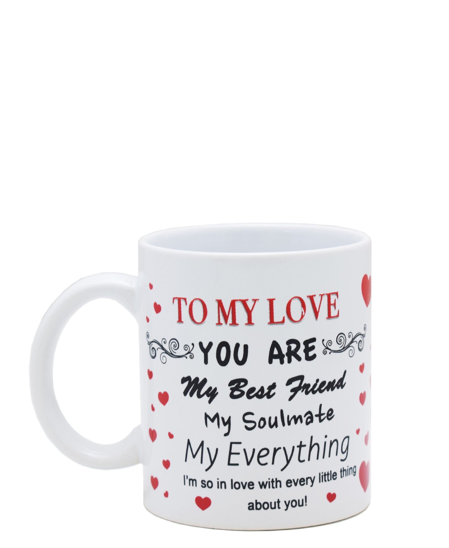 Lovers Design 440ml My Love Mug - White & Red