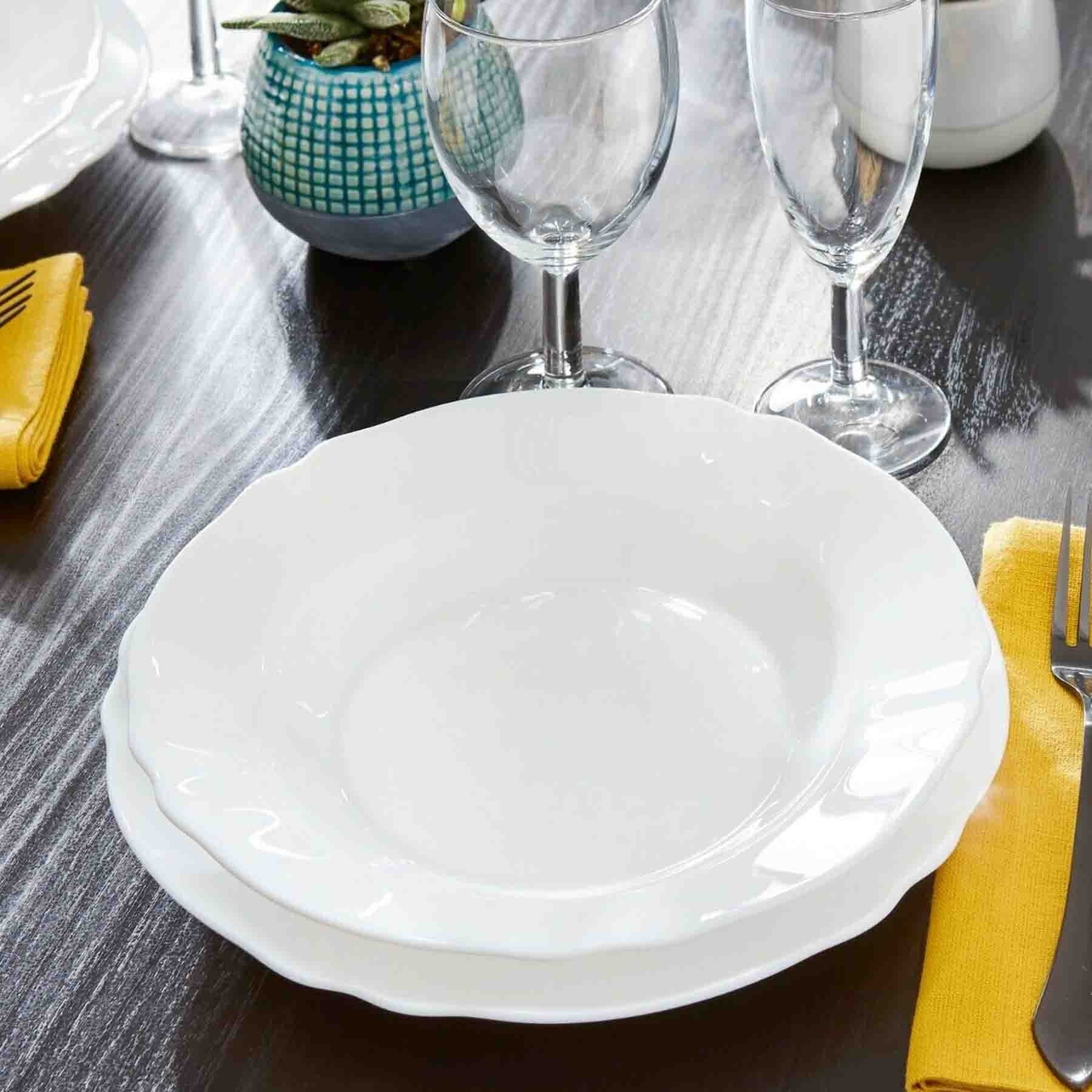 Luminarc Arcopal 18 Piece Louis XV Dinner Set - White