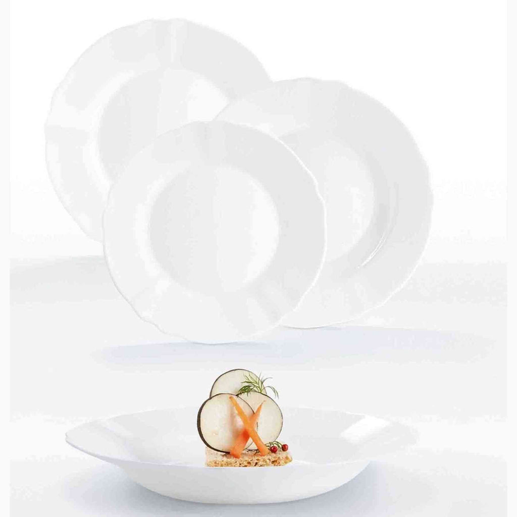 Luminarc Arcopal 18 Piece Louis XV Dinner Set - White