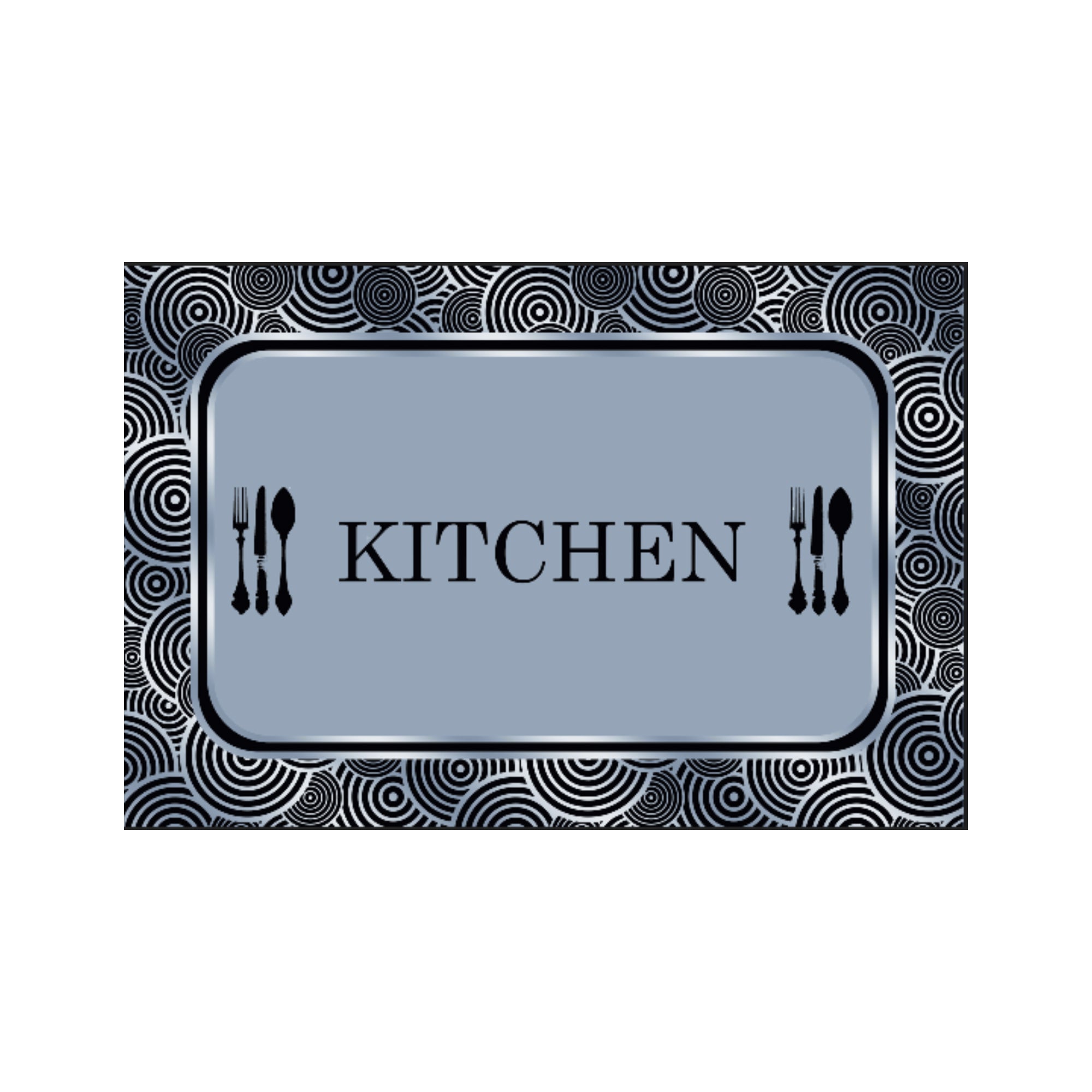 50 x 80cm Kitchen Mat Blue