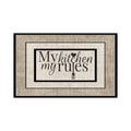 "My Kitchen, My Rules" 50 x 80cm Kitchen Mat Brown