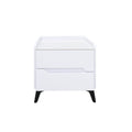 Marble Top 2 Drawer Nightstand White