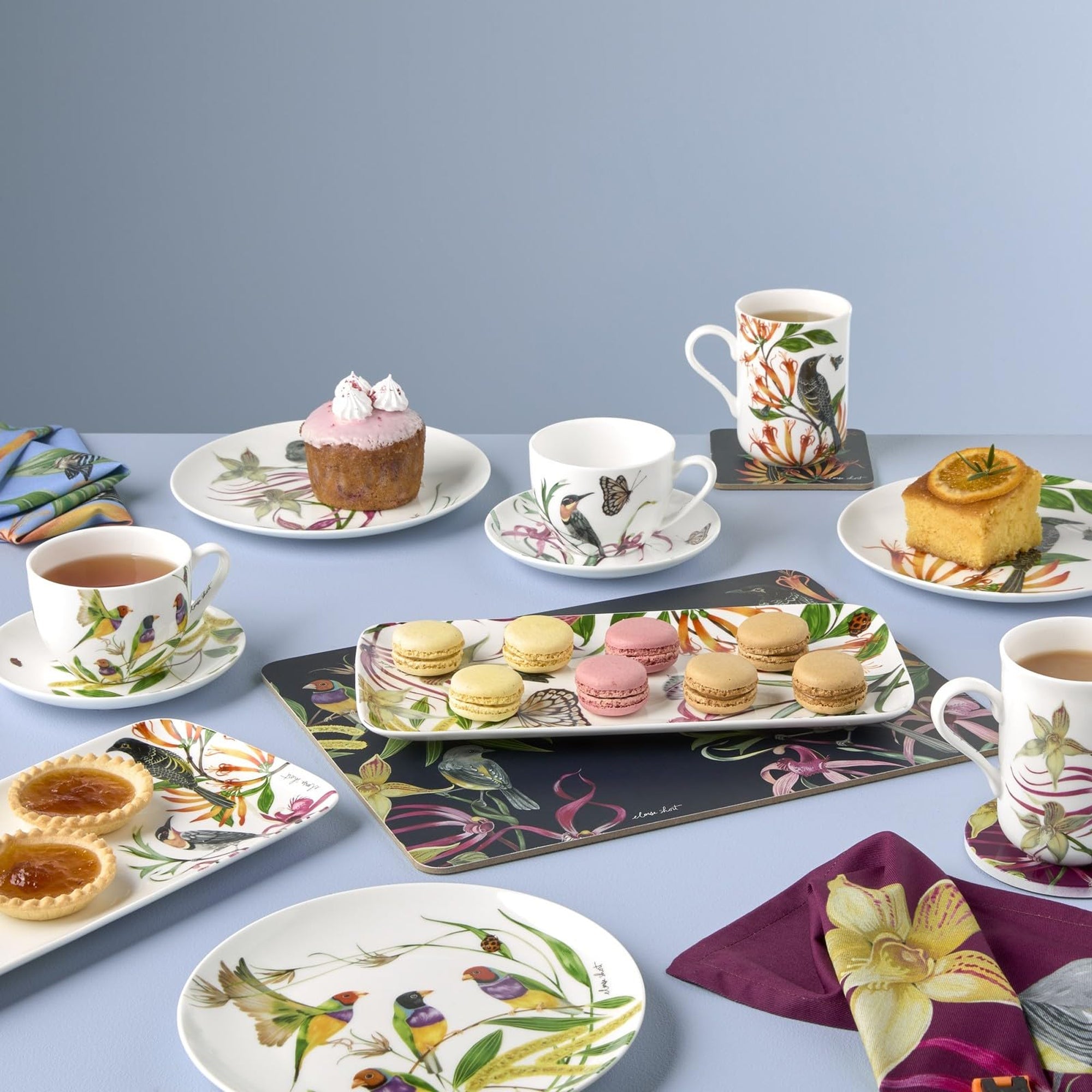 Maxwell & Williams 240ml Eloise Short Lyric Regent Honeyeater Cup & Saucer Set Multicoloured