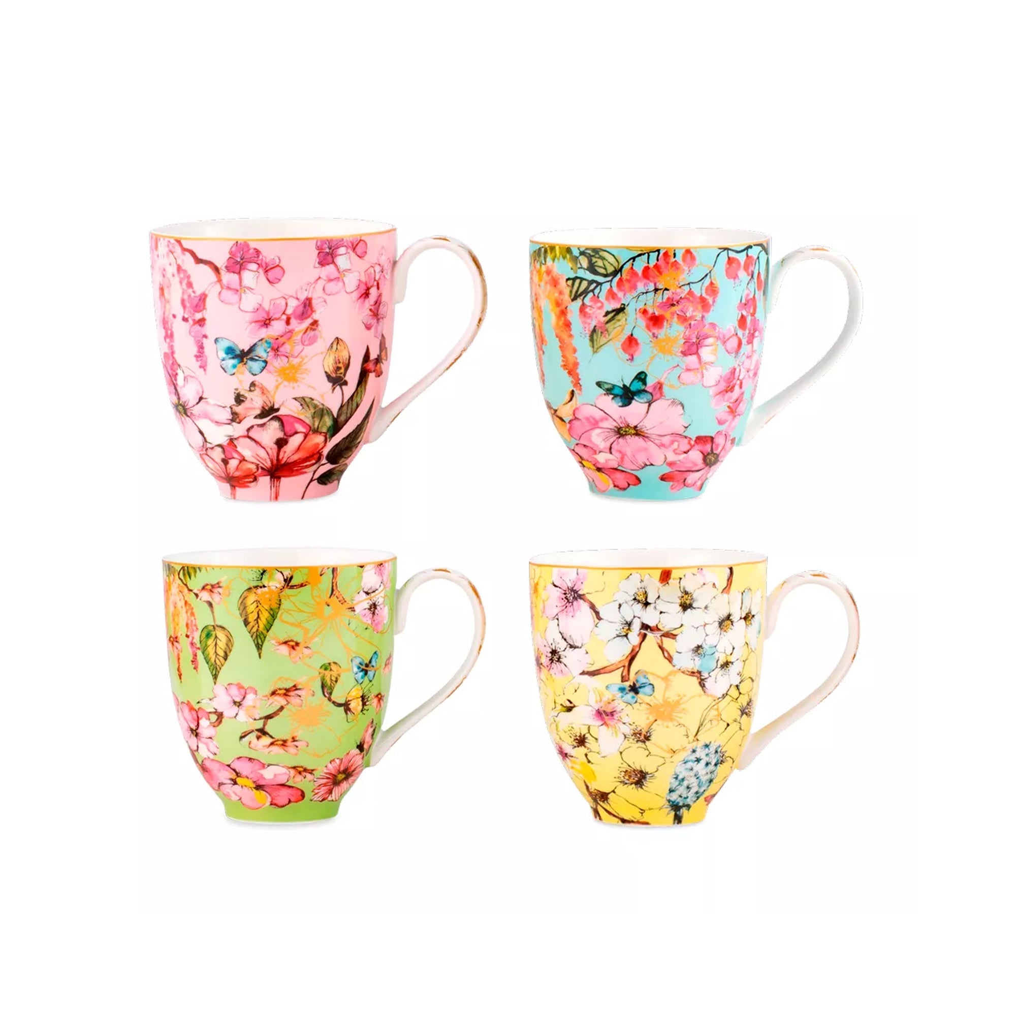 Maxwell & Williams 4 Piece Enchantment Coupe Mug Set Assorted