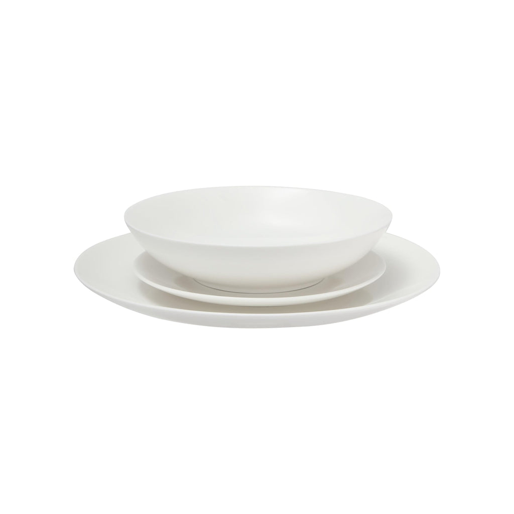 Maxwell & Williams White Basics 12 Piece European Rim Dinner Set White