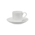 Maxwell & Williams White Basics Straight 100ml Demi Cup & Saucer White