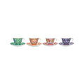 Maxwell and Williams 4 Piece 230ml Mystique Tall Cup & Saucer Set Multicoloured