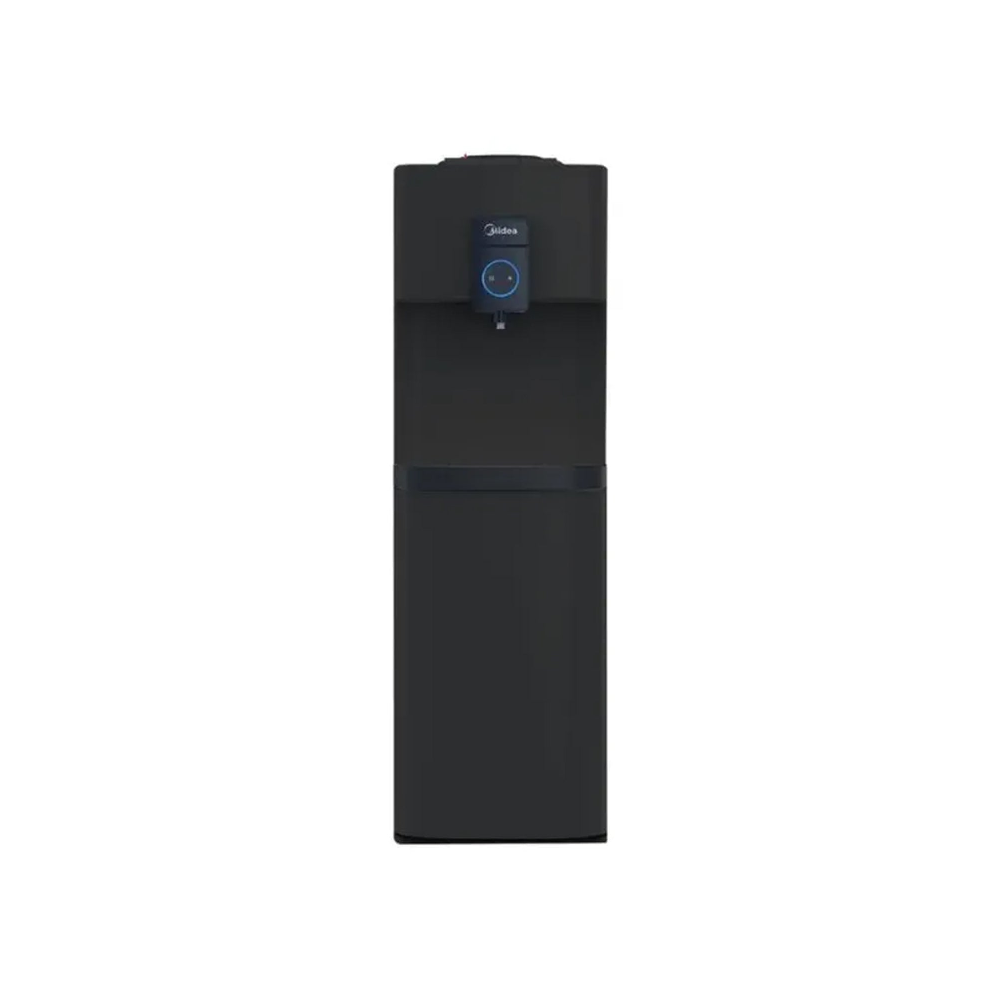 Midea Top Loading Water Dispenser with Integrated Bottom Refrigerator Cabinet Black