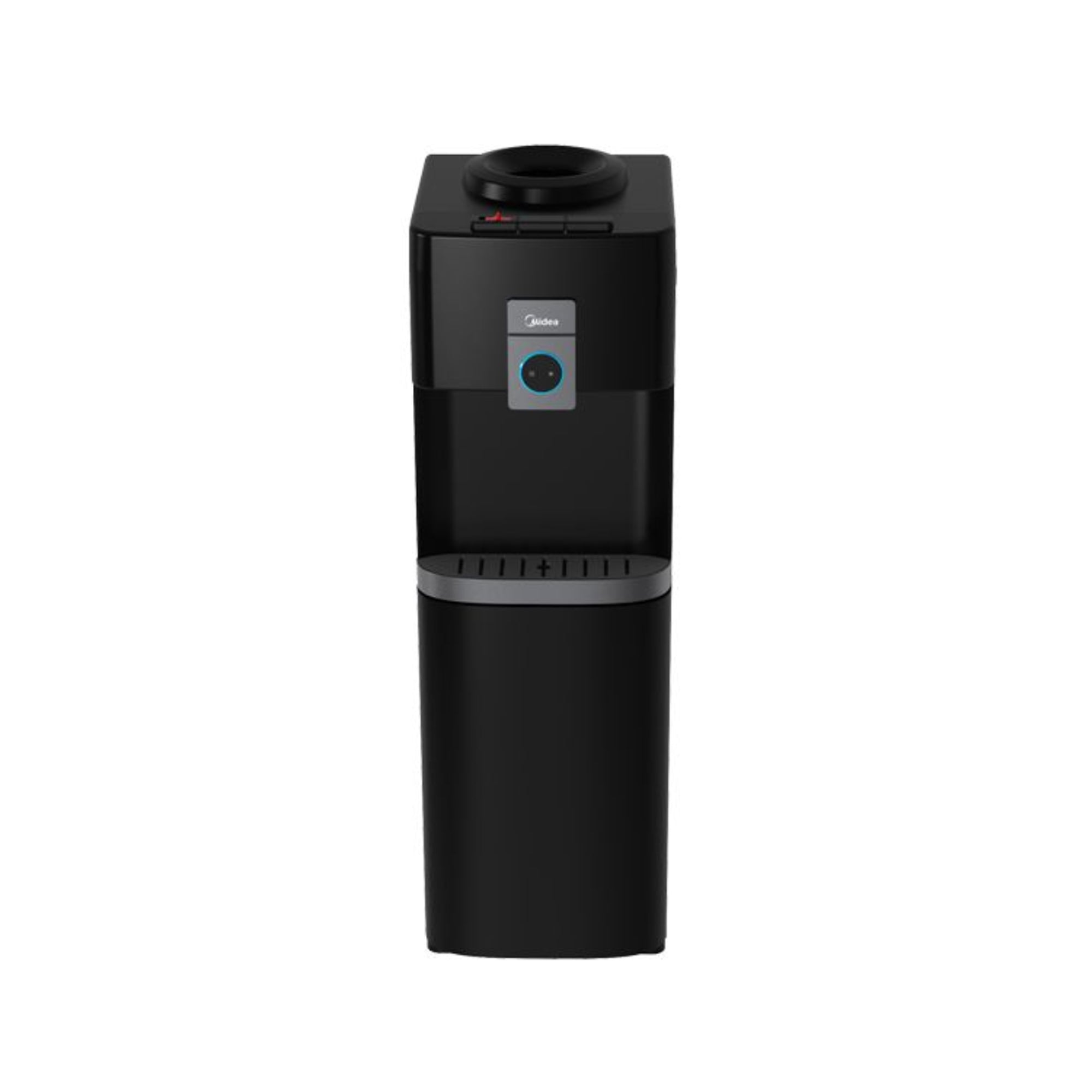 Midea Top Loading Water Dispenser with Integrated Bottom Refrigerator Cabinet Black