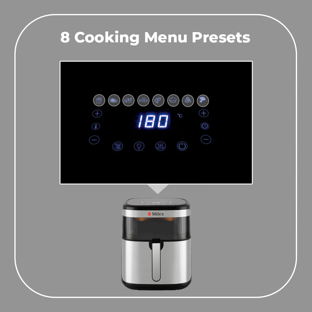 Milex 10Lt Digital Air Fryer Silver