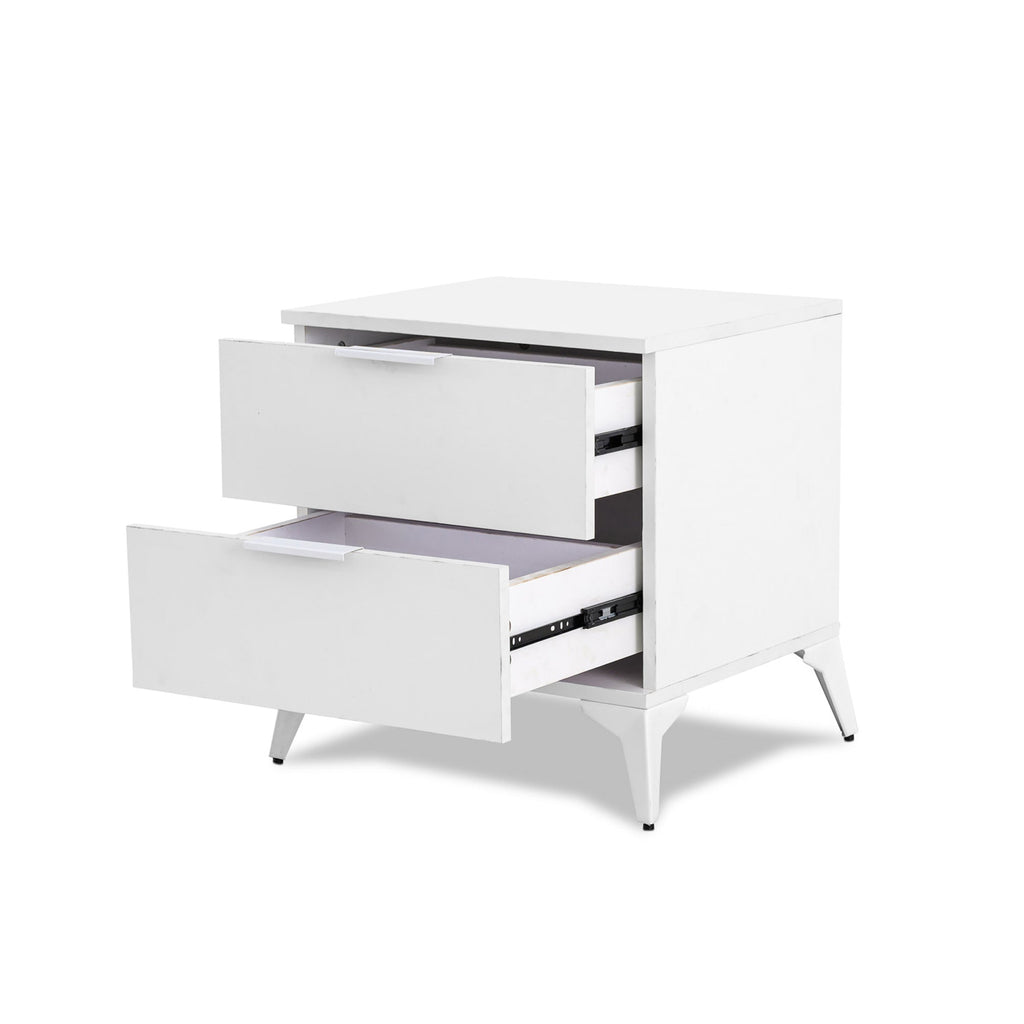 Modern 2 Drawer Chest of Drawers White
