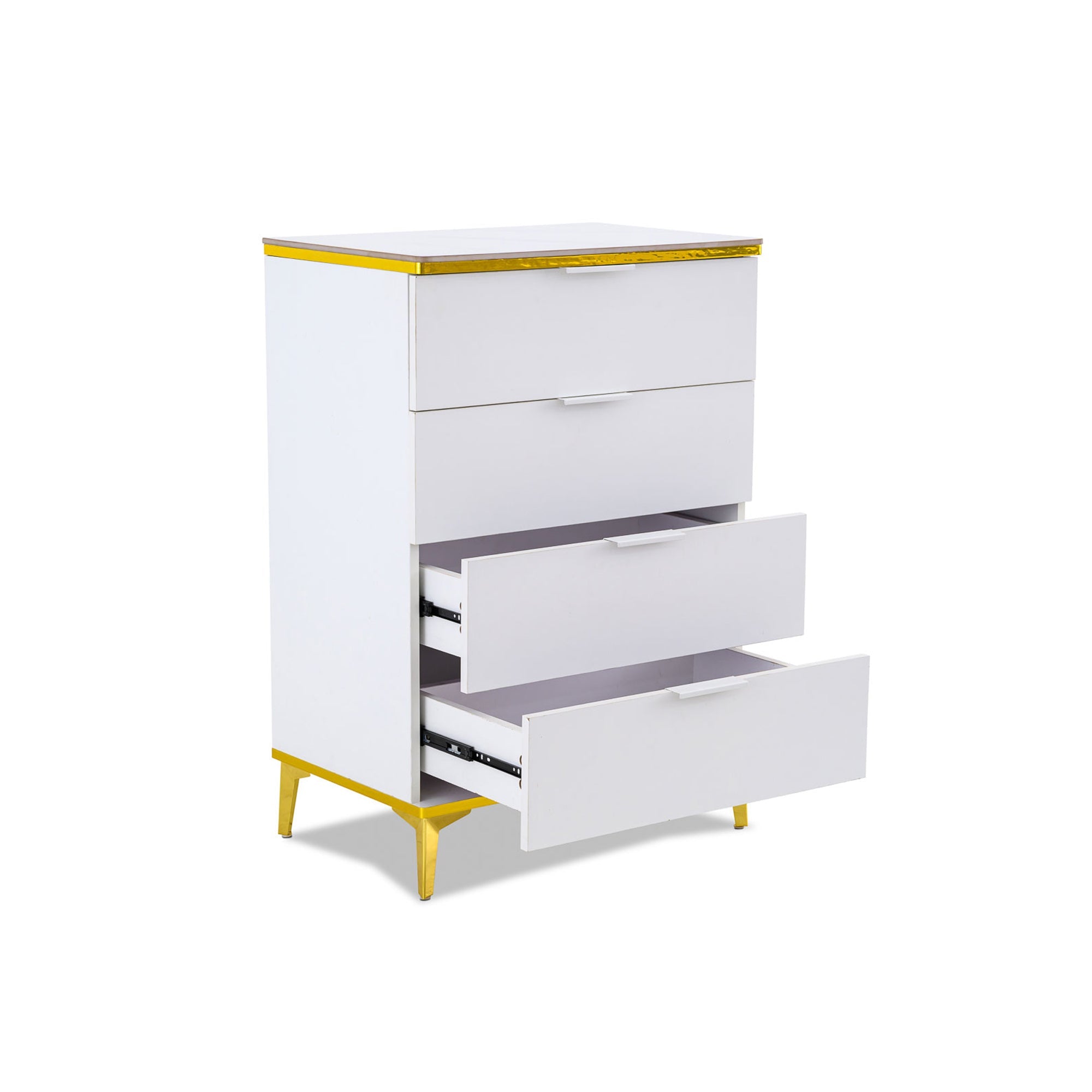 Modern 4 Drawer Chest of Drawers White