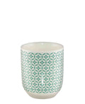 Kitchen Life Tea Cup - White & Green