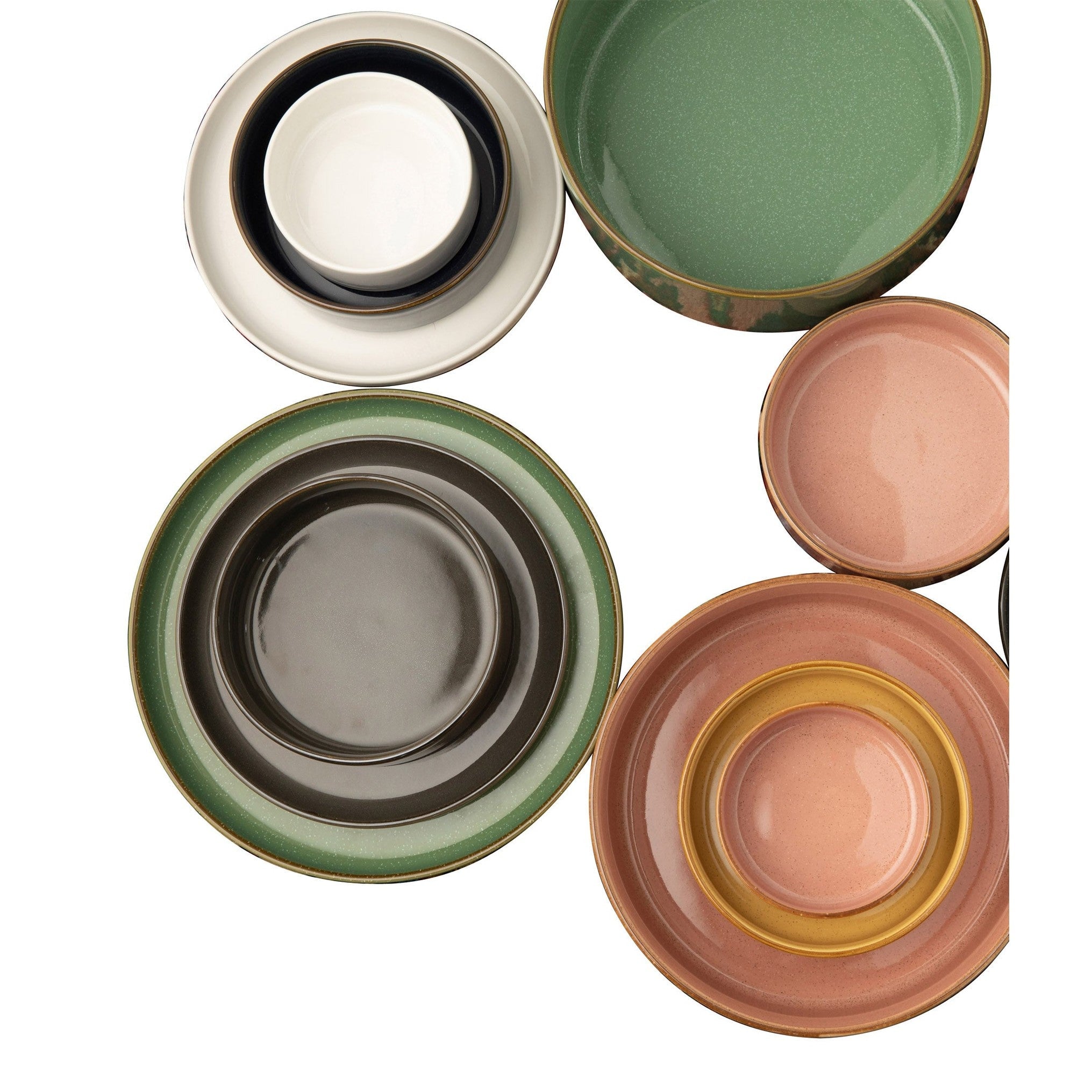Omada Flat Stackable Dinner Plate - Grey