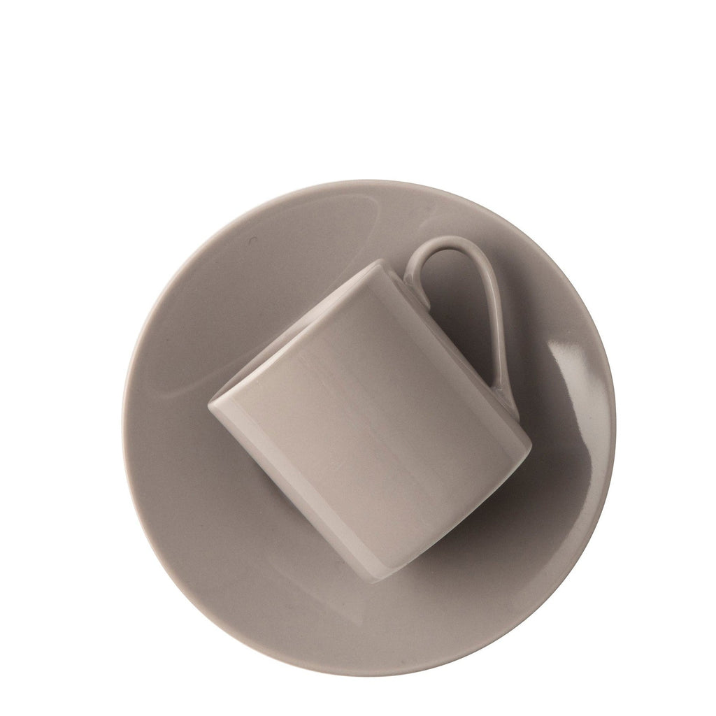 Omada Maxim Espresso Cup & Saucer 4 Piece - Light Grey