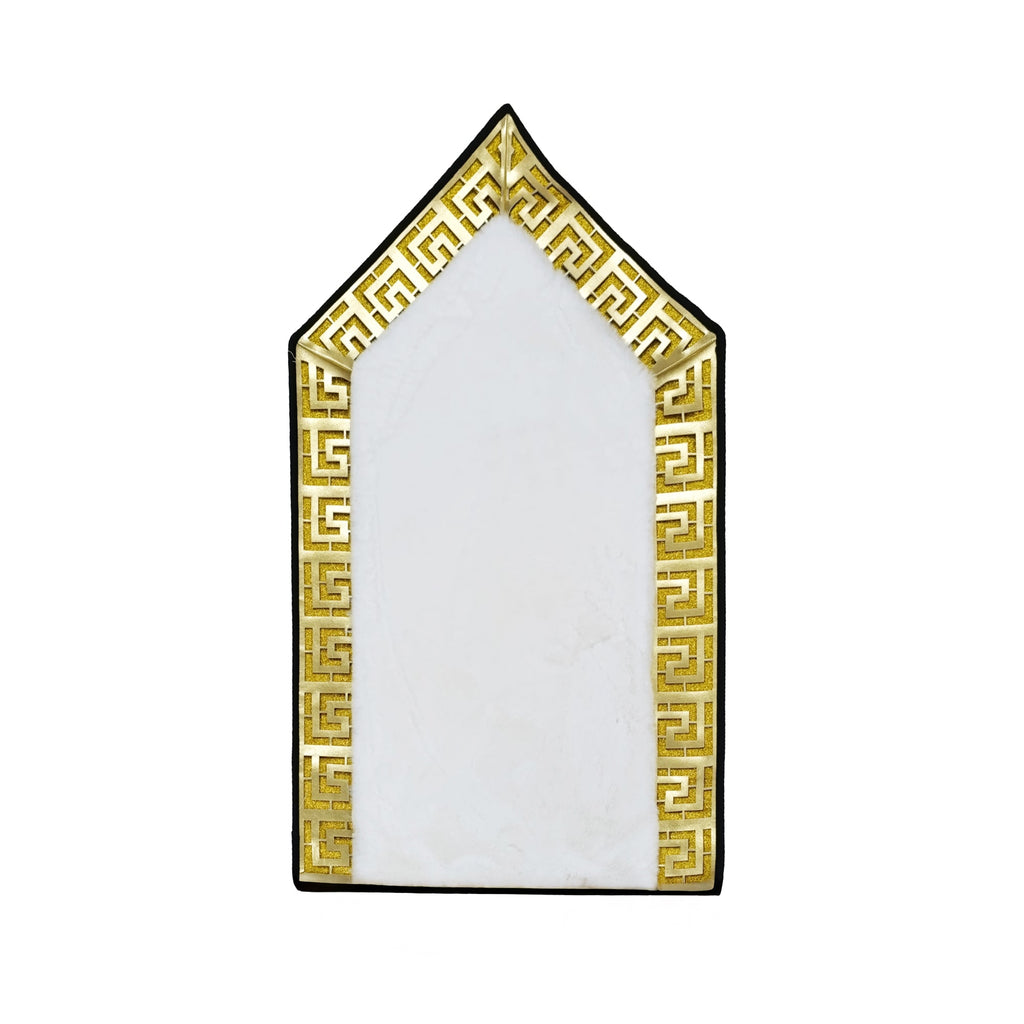 70 x 130cm Musallah White & Gold