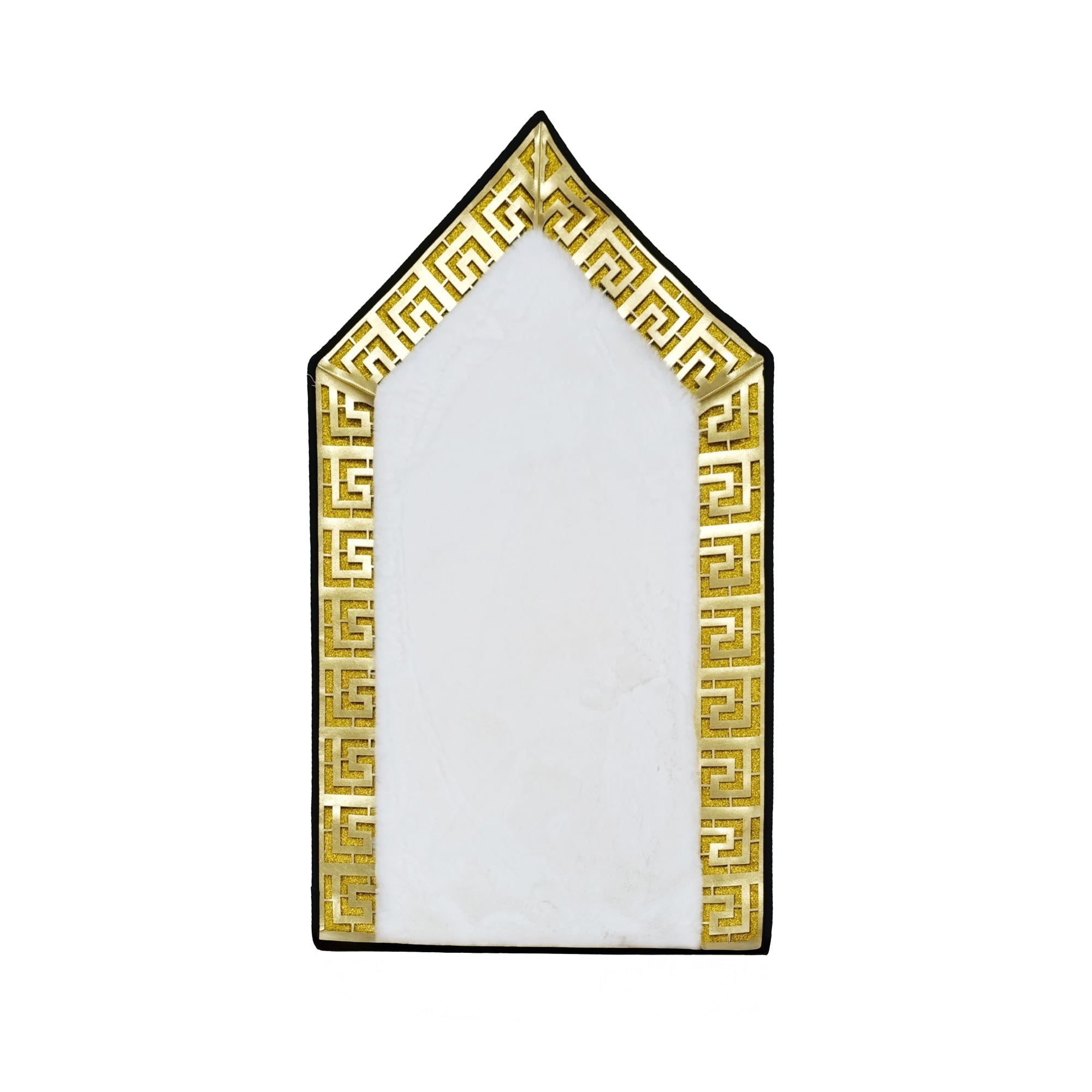 70 x 130cm Musallah White & Gold
