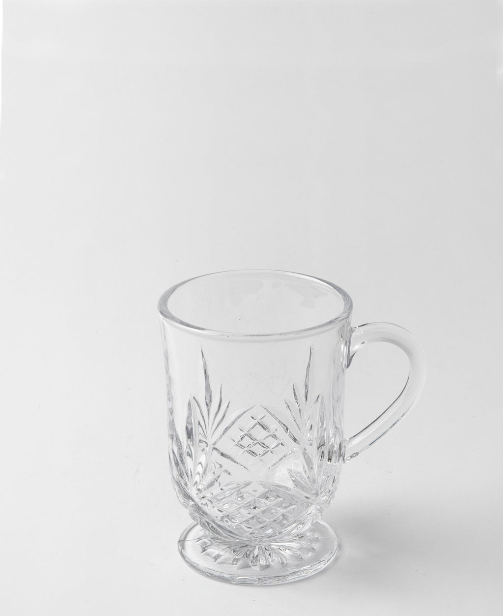 Paris Collection 4 Piece Footed Coffee Mug - Clear