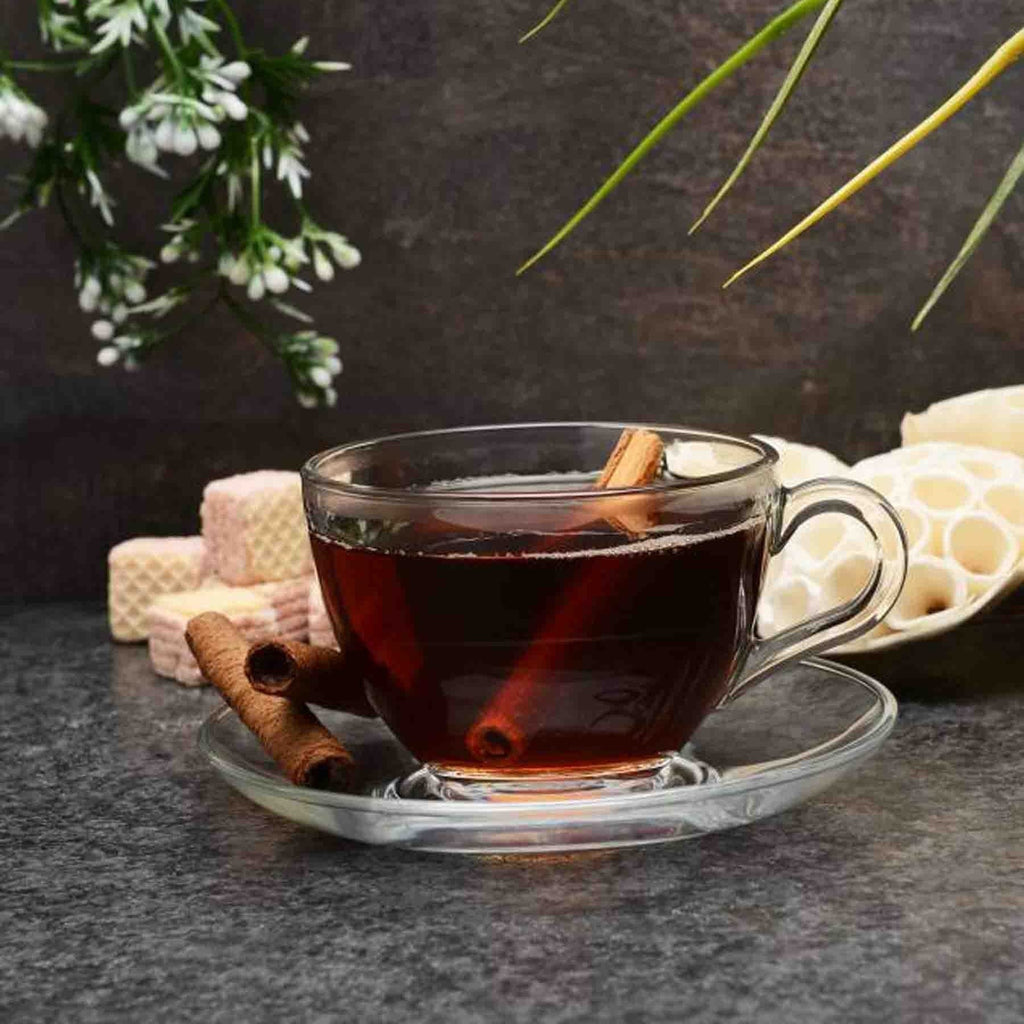 Pasabahce Basic 12 Piece Cup & Saucer Set - Clear