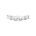 Pasabahce 6 Piece Carre Teacup & Saucer Set Clear