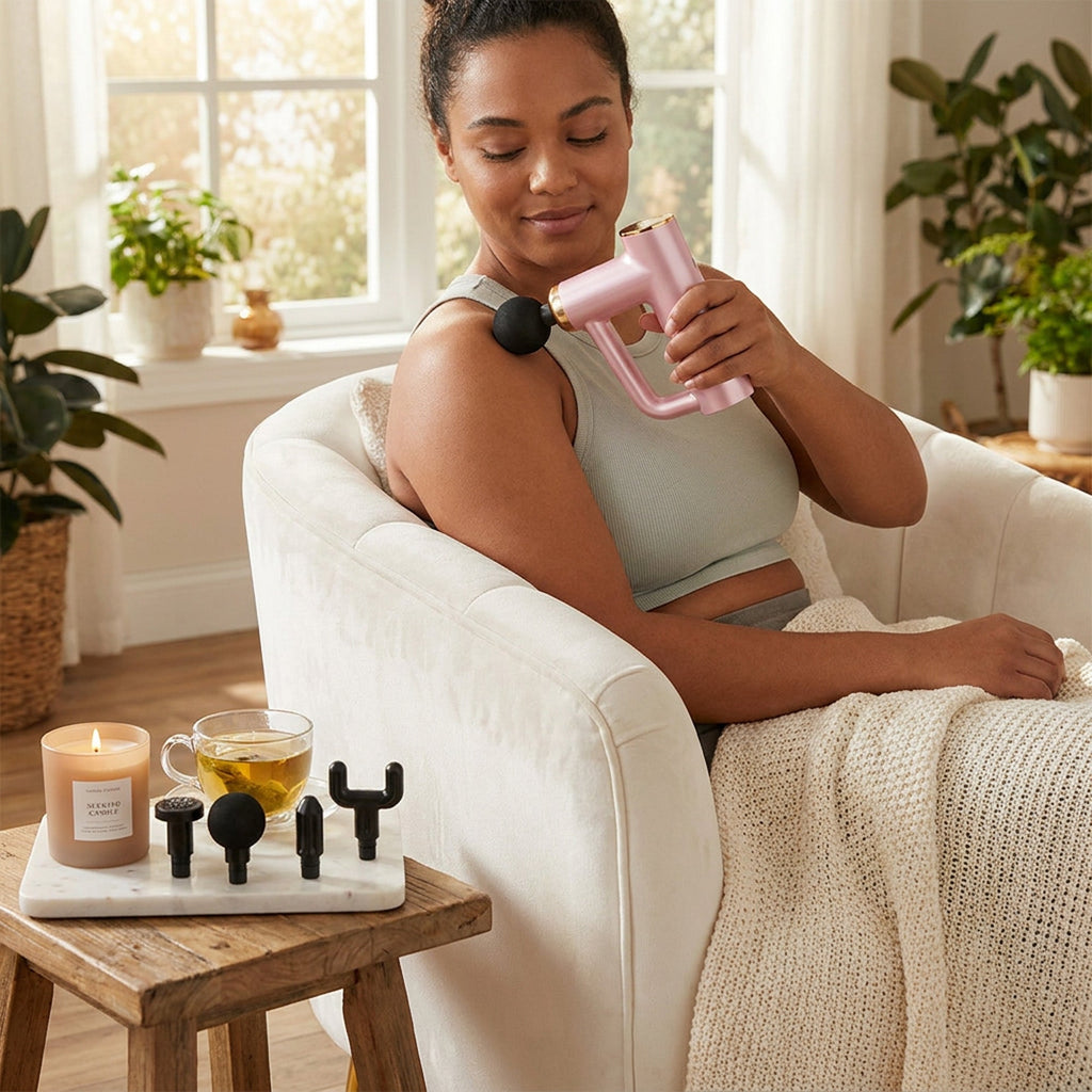 Rechargeable Mini Wireless Massage Gun Pink