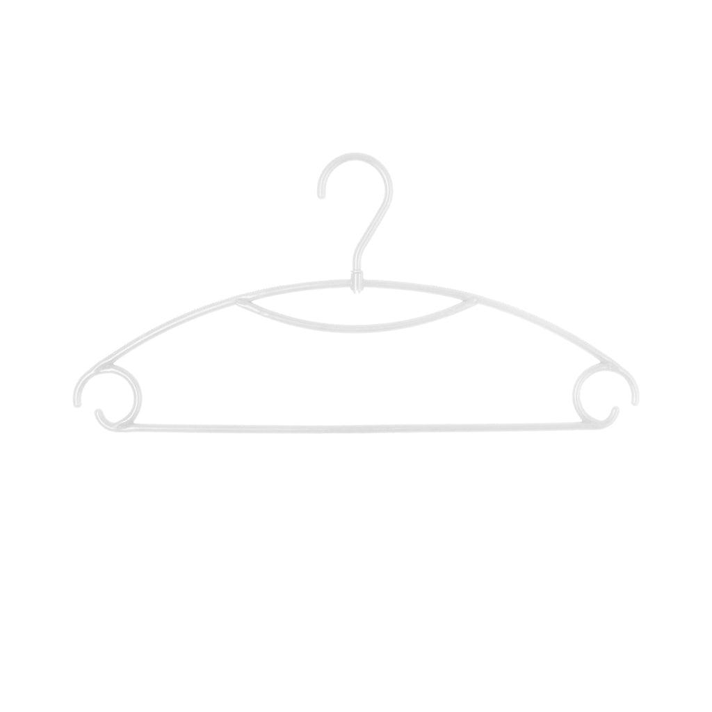 Five 8 Piece Rotating Plastic Hanger Set White