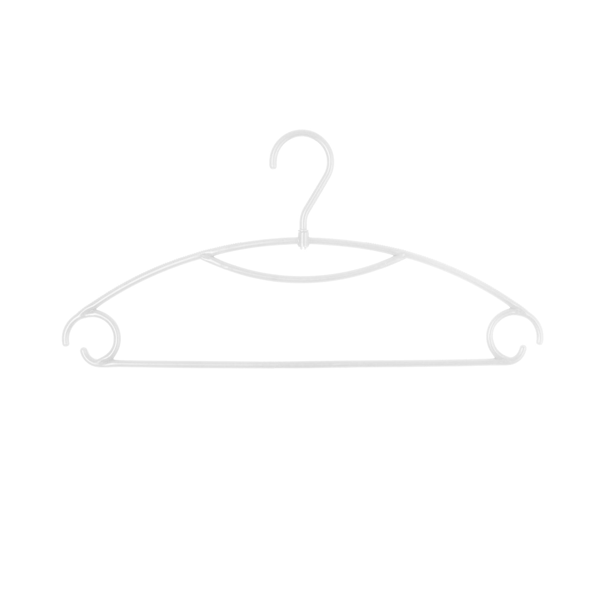 Five 8 Piece Rotating Plastic Hanger Set White