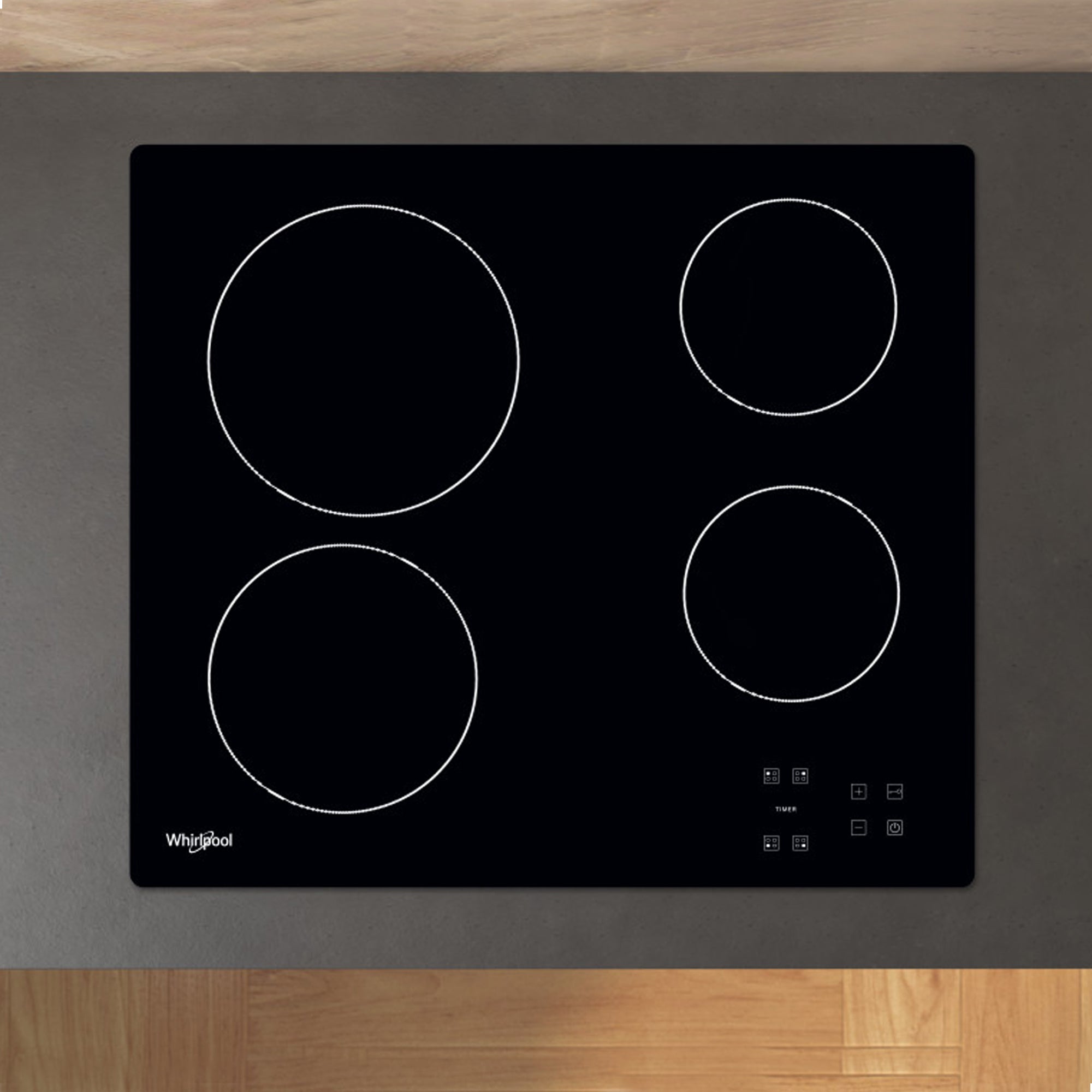 Whirlpool Electric Hob Black