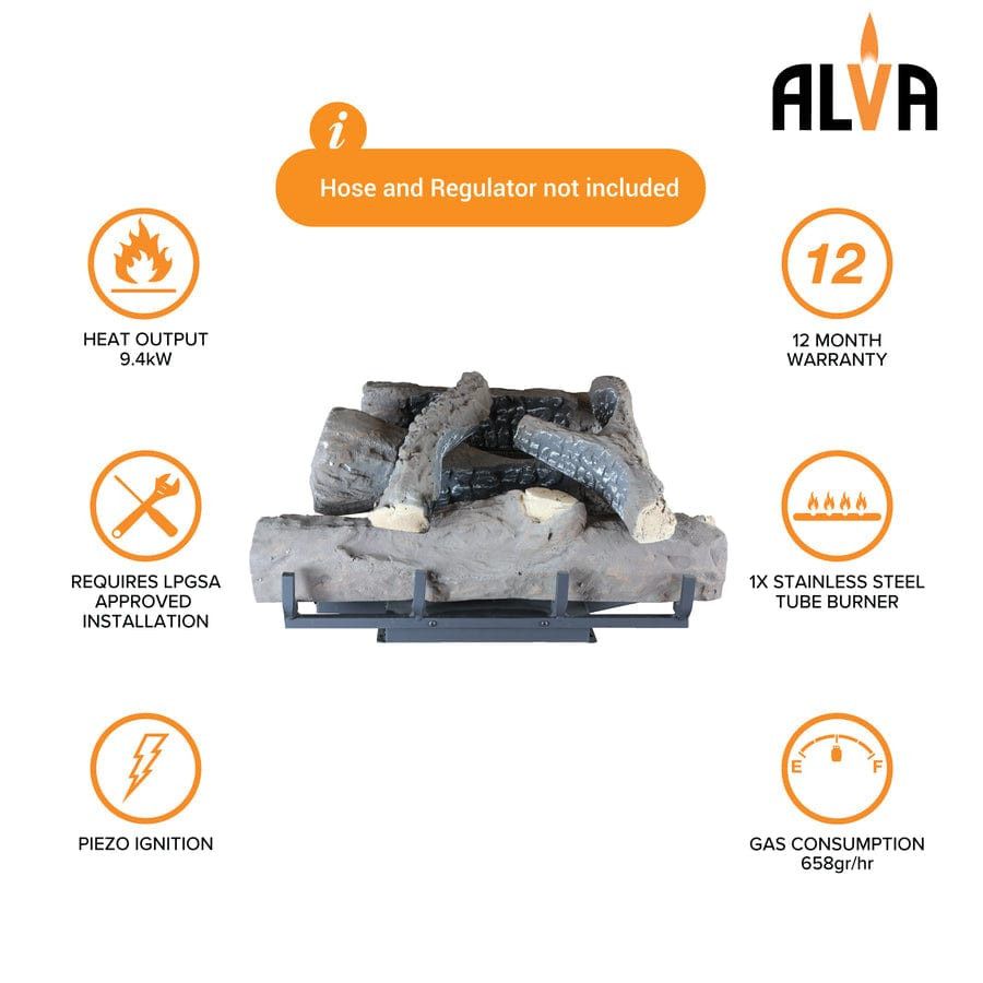 Alva Log Fireplace Gas Heater GFP101