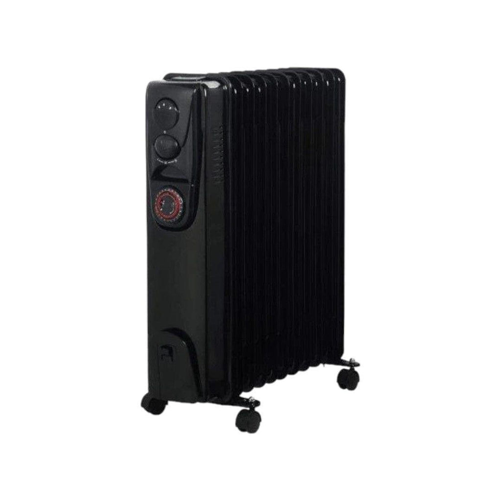 ALVA 11 Fins 2500W Oil Filled Heater Timer Function Glossy Black AOH202-11